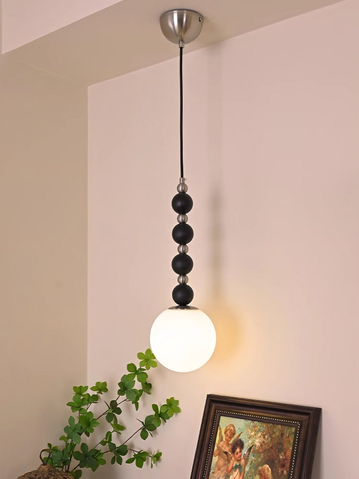 Golie minimalistisk pendellampa i trä