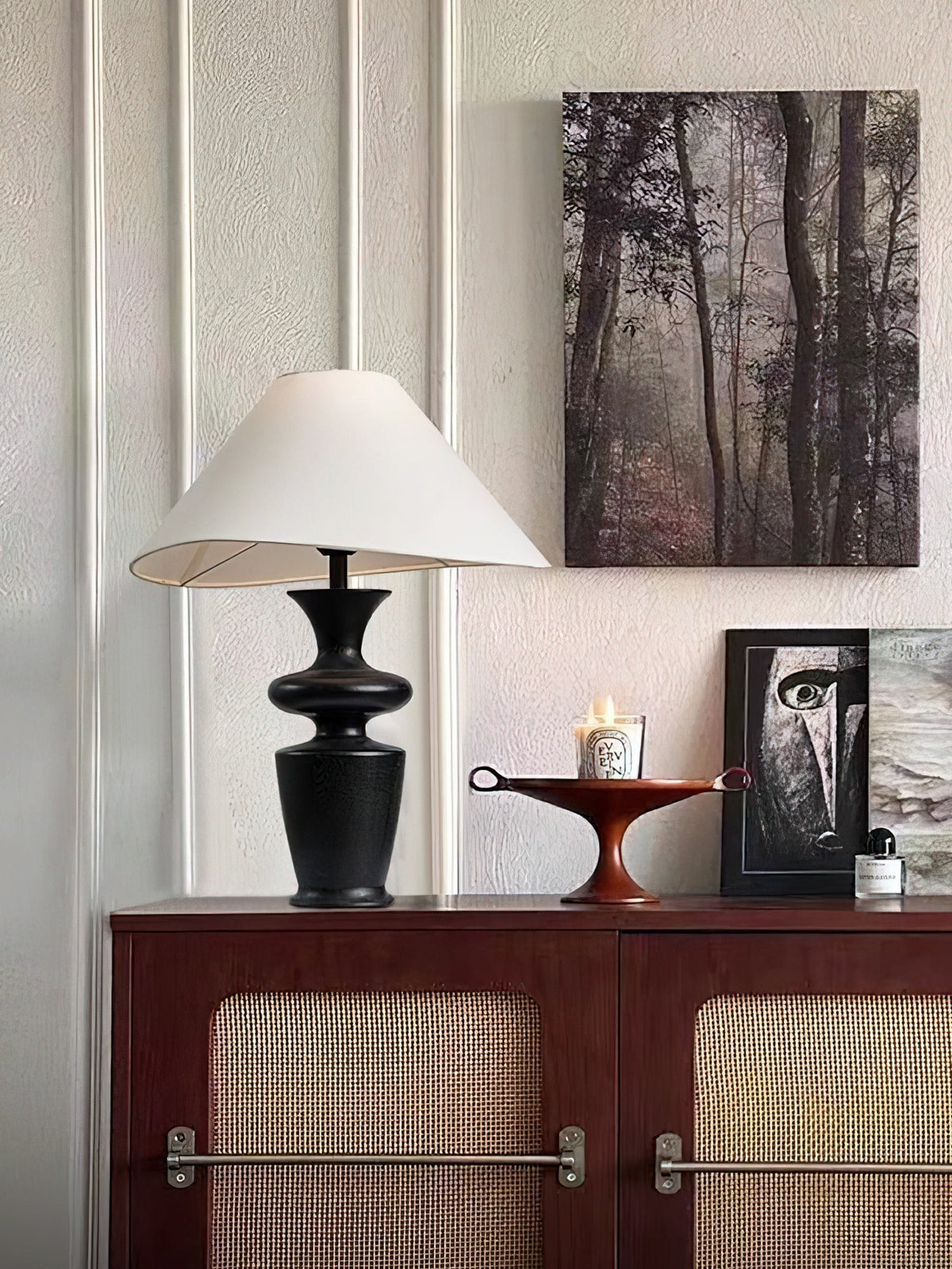 Sylaleria minimalistisk bordlampe i træ