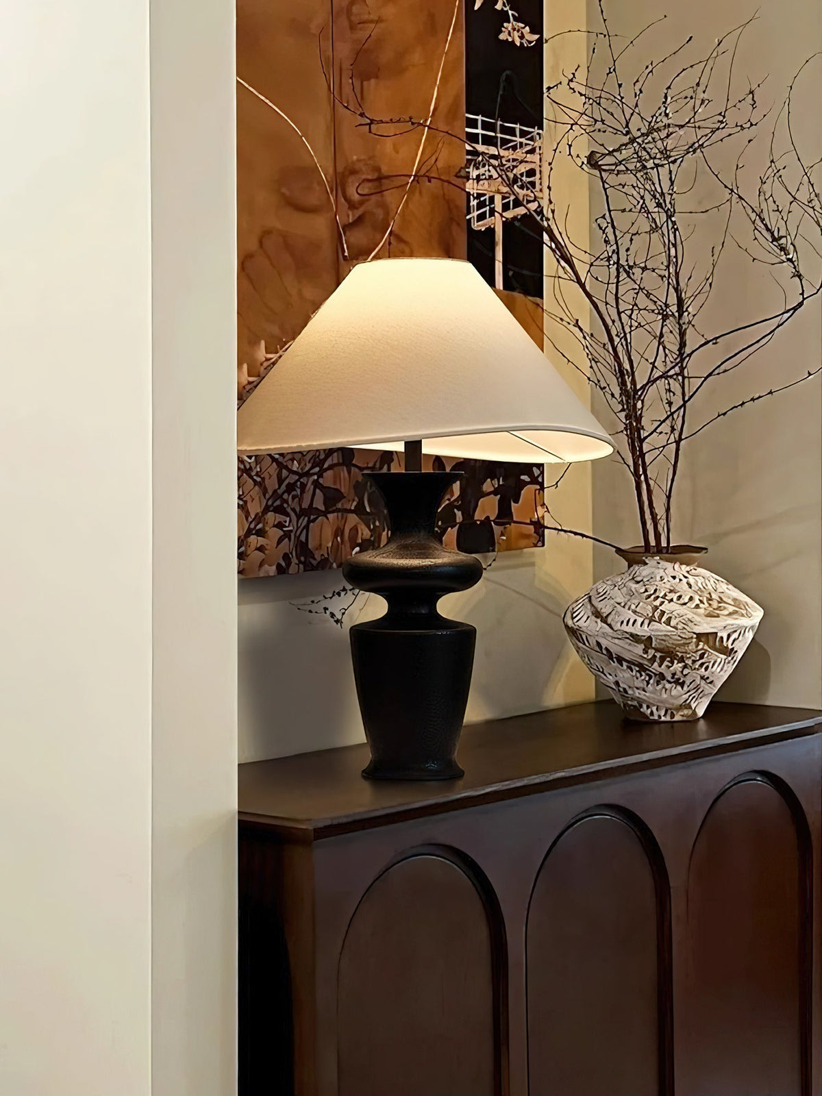 Sylaleria minimalistisk bordlampe i træ