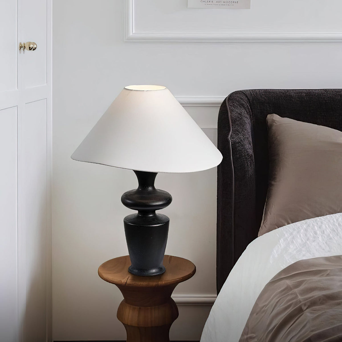 Sylaleria minimalistisk bordlampe i træ