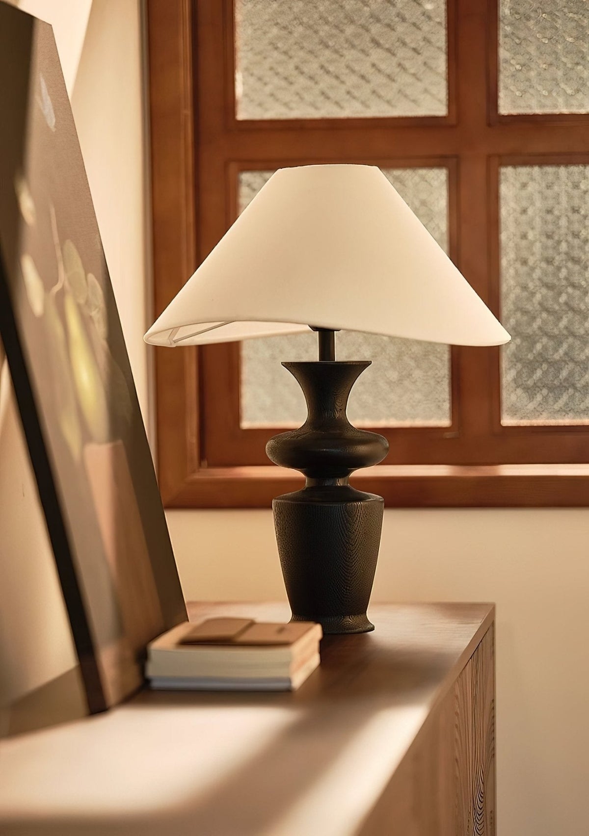 Sylaleria minimalistisk bordlampe i træ