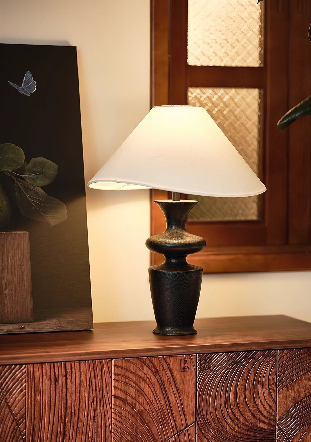 Sylaleria minimalistisk bordlampe i træ