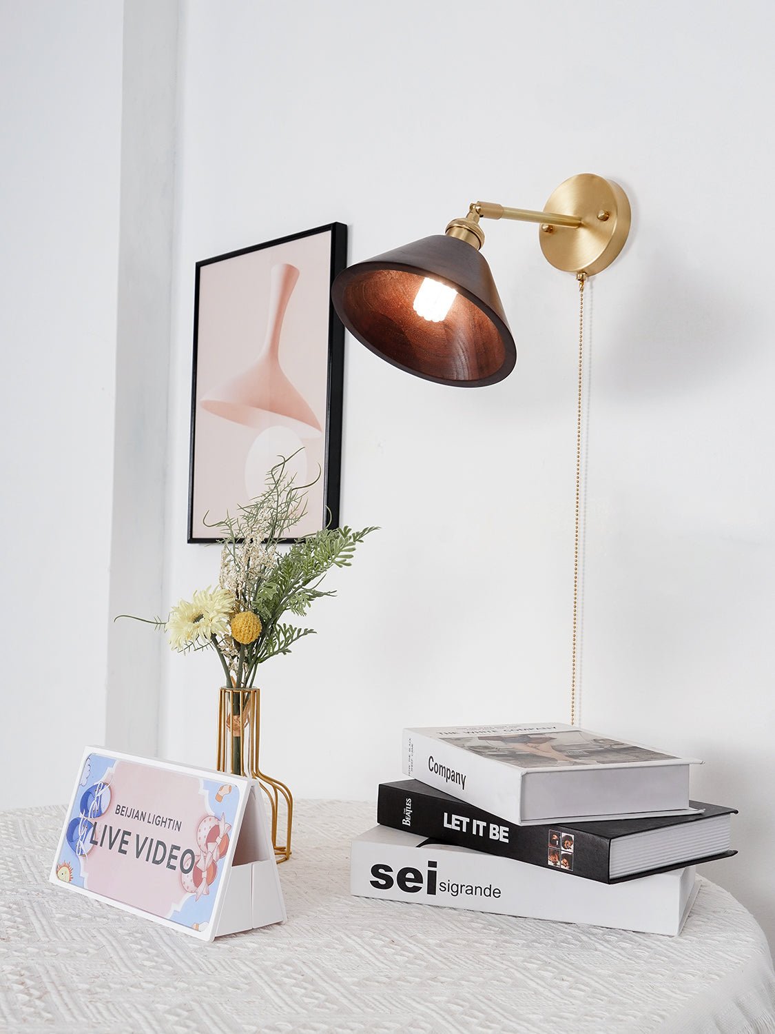 Rasen Vintage Wood Wall Lamp