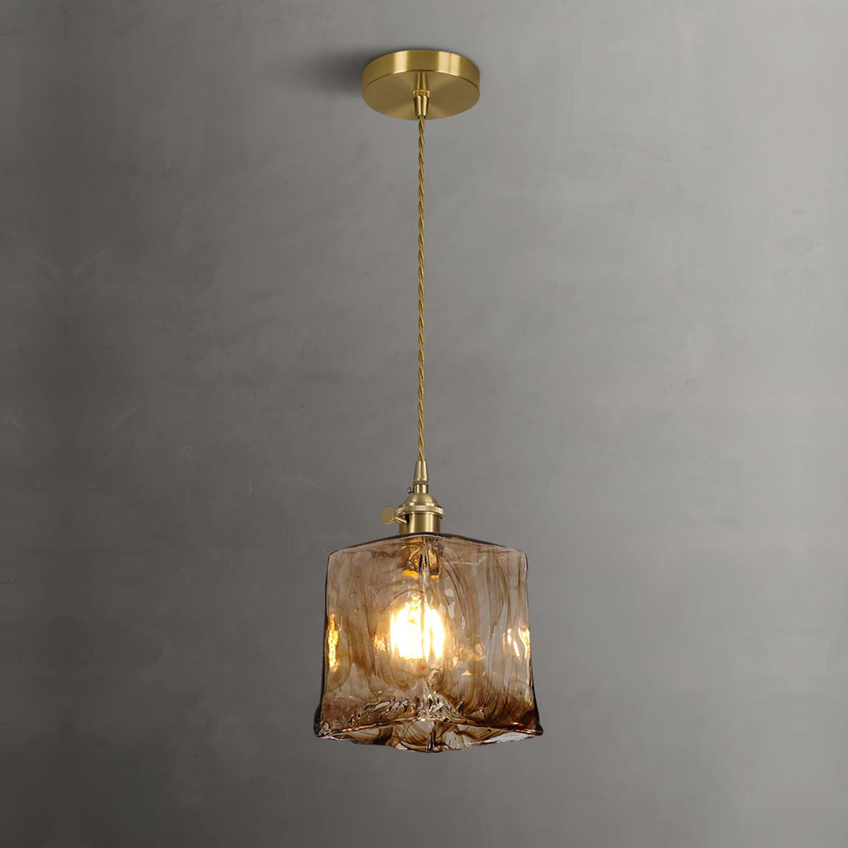Celirira Vintage Glass Pendant Light