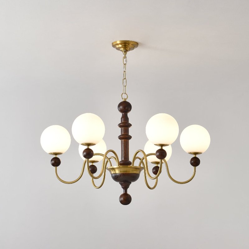 Lumirora vintage lysekrone med buet kugle