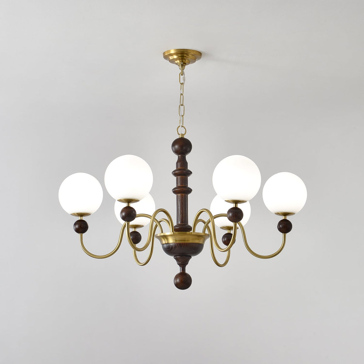 Lumirora vintage lysekrone med buet kugle