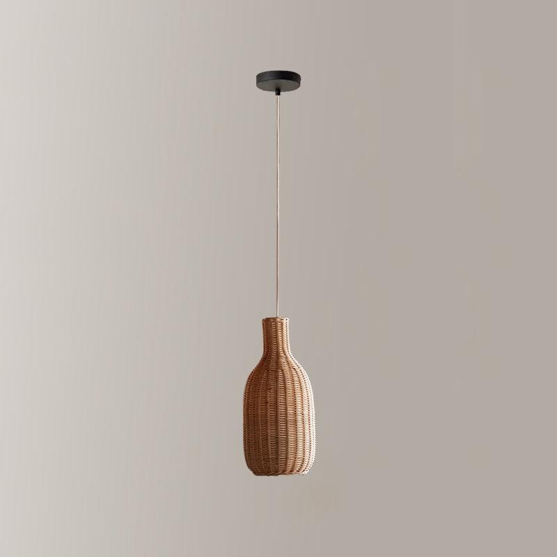 Socan vintage pendellampe i rattan