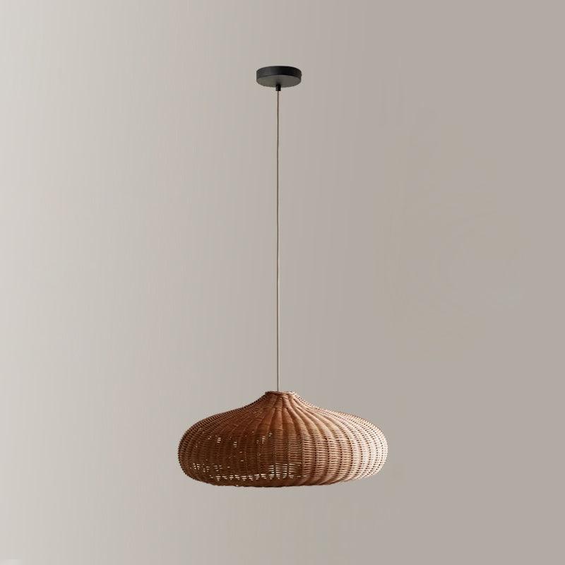 Socan vintage pendellampe i rattan