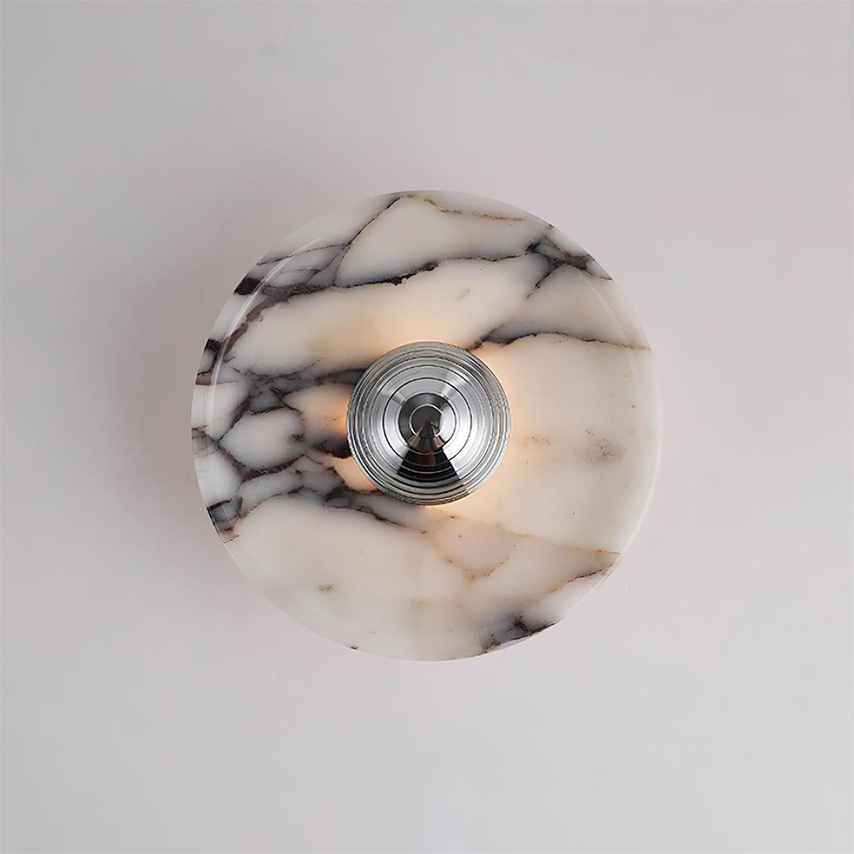 Vägglampa med marmorskiva, LED, modern belysningsarmatur, flera färger
