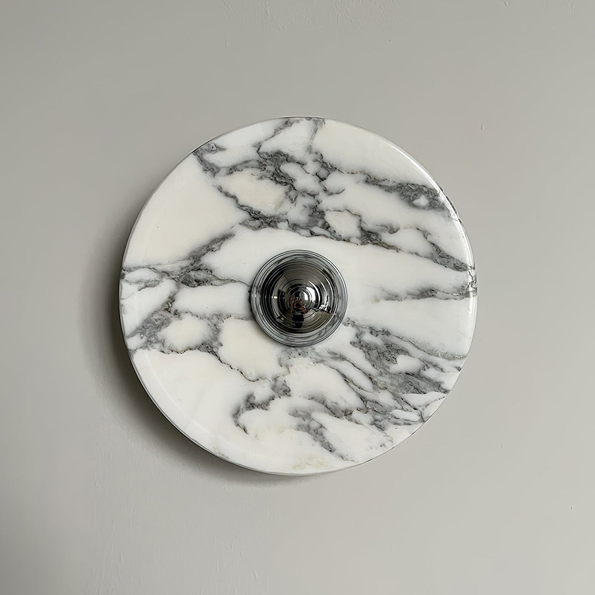 Vägglampa med marmorskiva, LED, modern belysningsarmatur, flera färger