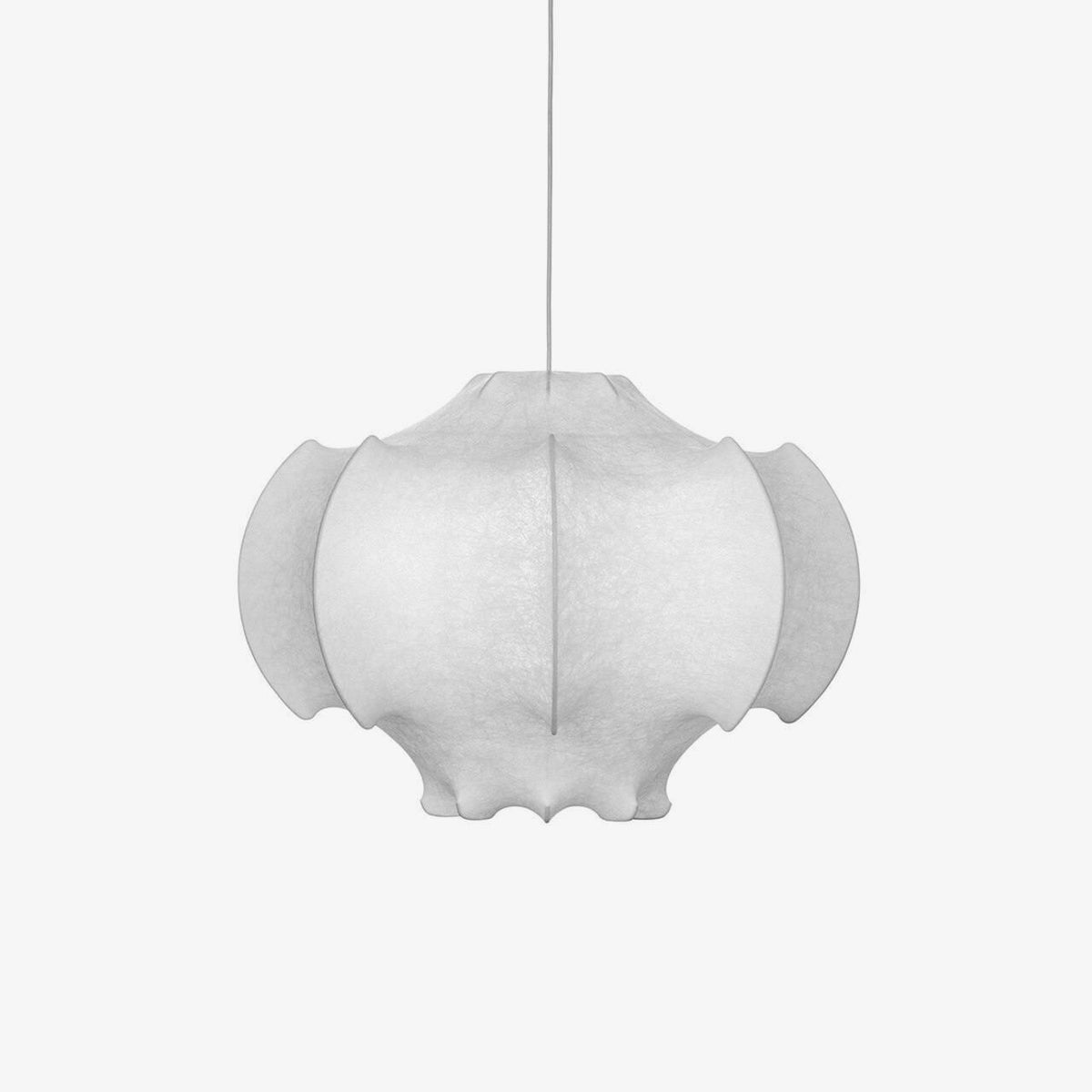 Candeeiro pendente Lotus minimalista em seda