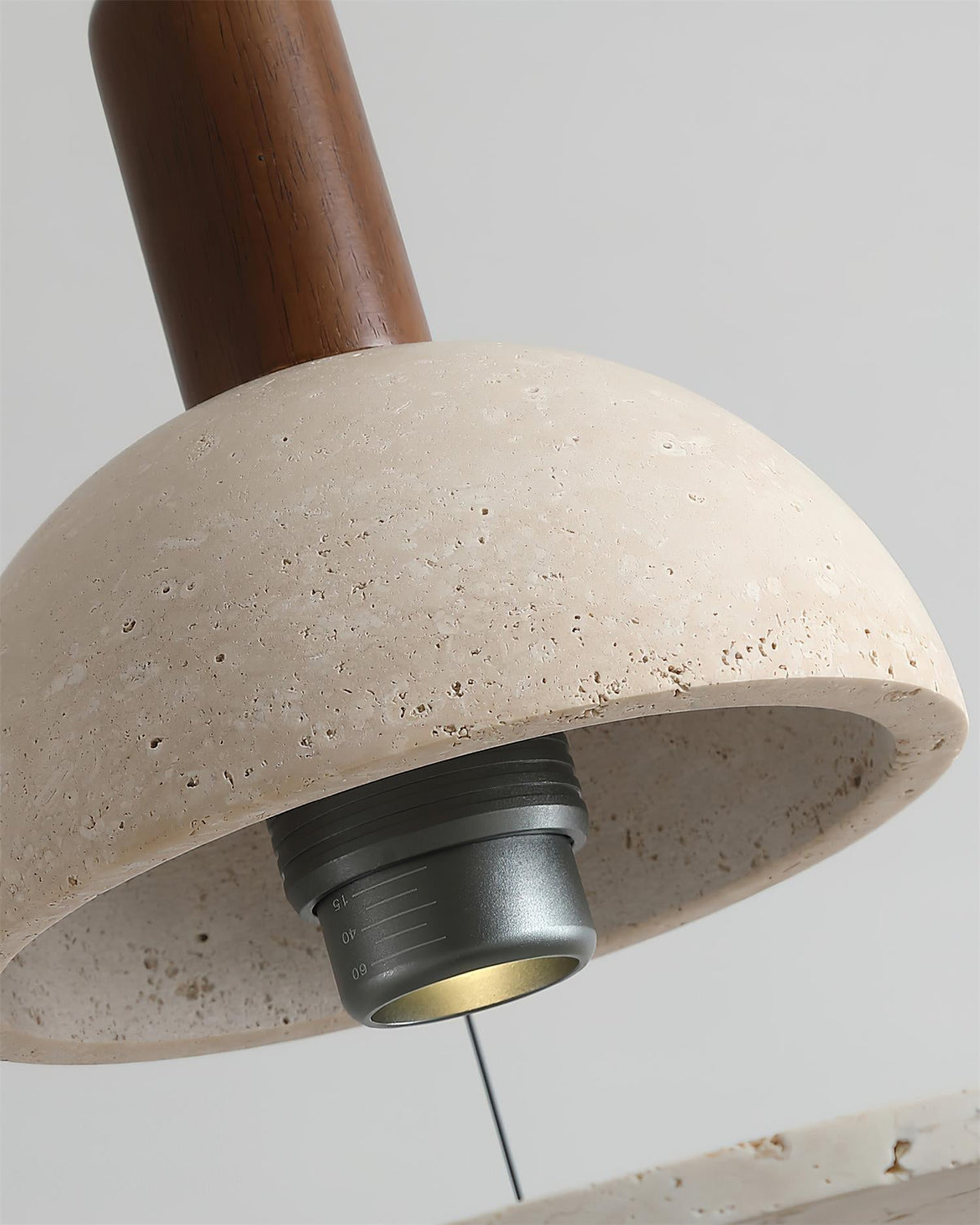 Valenise Travertine Dome & Ring -riippuvalaisin