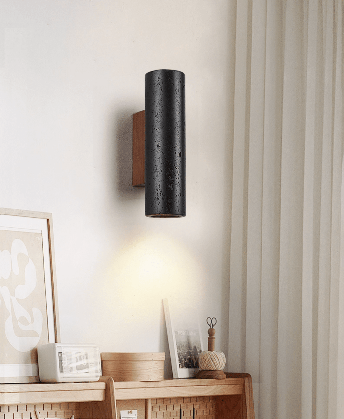 Aplique de parede Lendis Noir