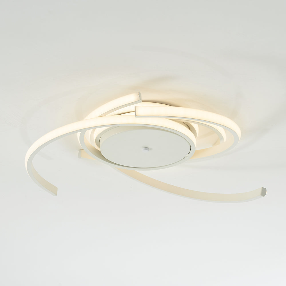 Arisha modern taklampa med flera bågar, svart/vit