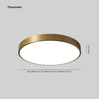 Quinn Design LED Guld Rund Taklampor Metall/Akryl Vardagsrum