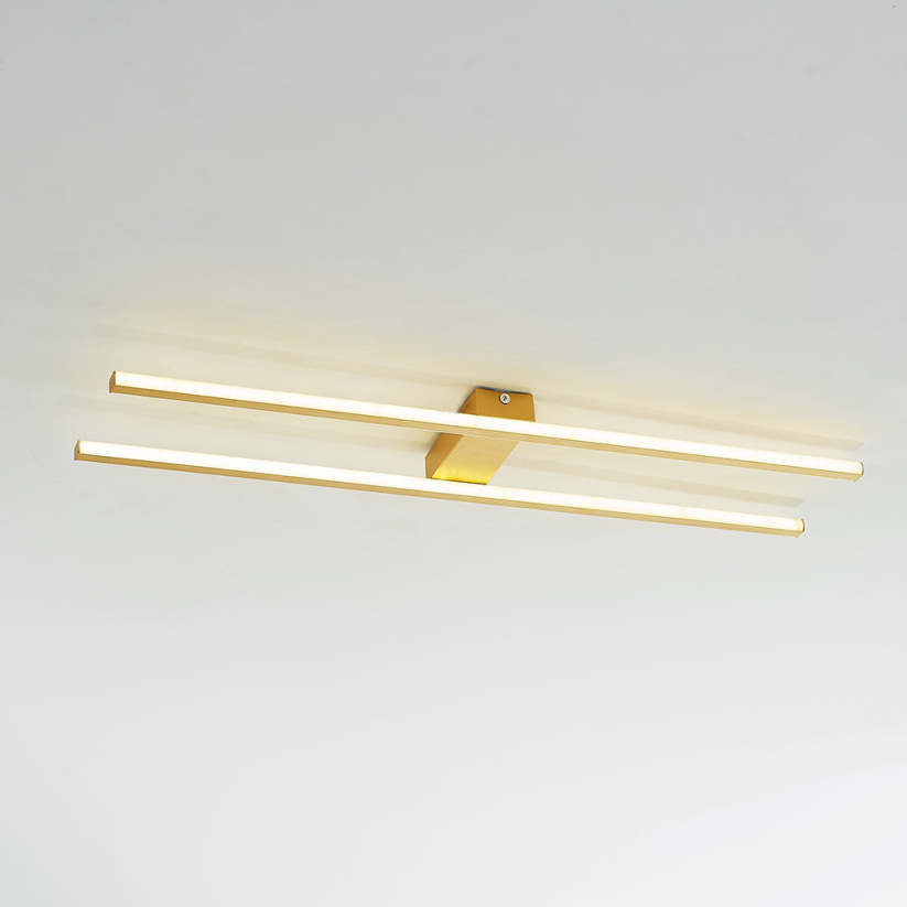 Arisha Modern Minimaliste Flush Mount Ceiling Light, Double-Linear