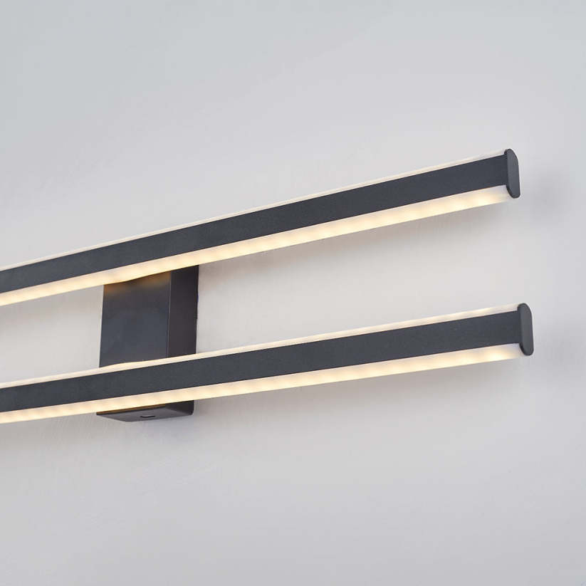 Arisha Modern Minimaliste Flush Mount Ceiling Light, Double-Linear