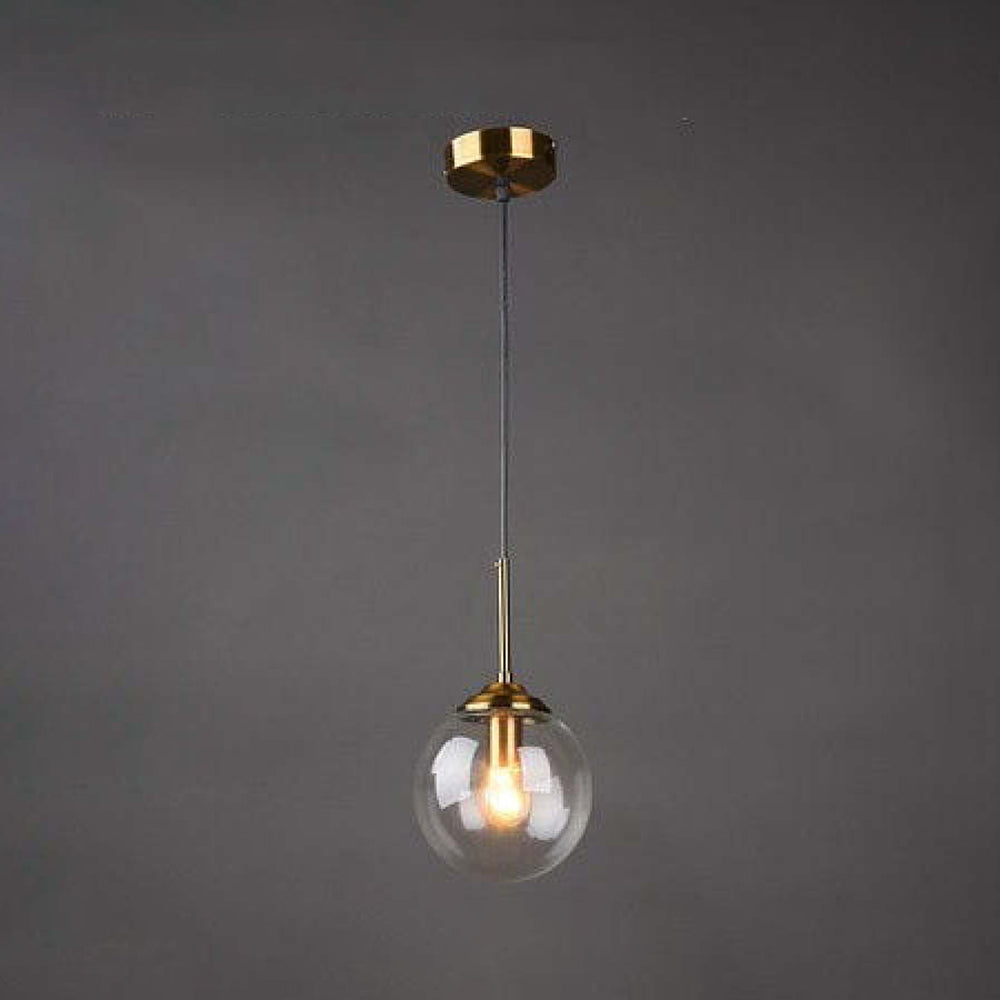Valentina designad bubbelpendellampa i glas, rökfärgad/klar/bärnstensfärgad
