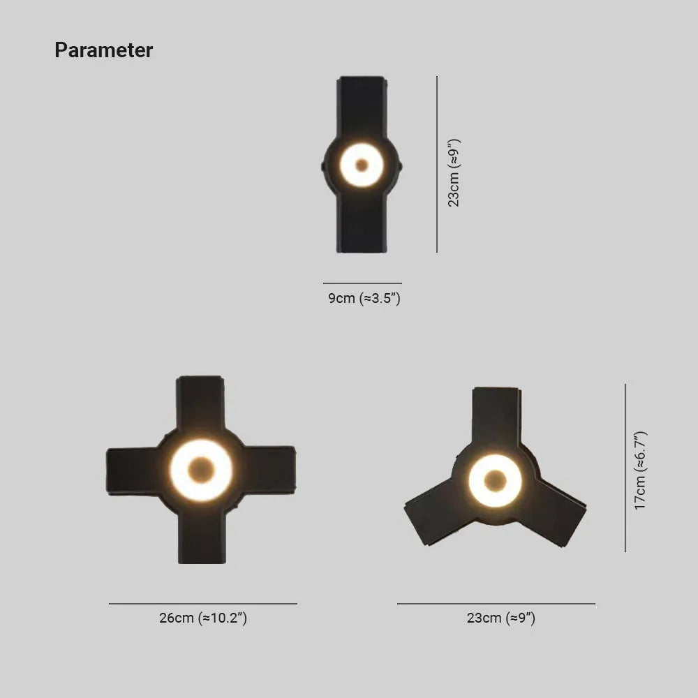 Vexor Wall Light Modern Waterproof Cross Outdoor Garden/Corridor