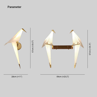Clifford Modern Design LED Vägglampa Fågel Vardagsrum Metall/Akryl