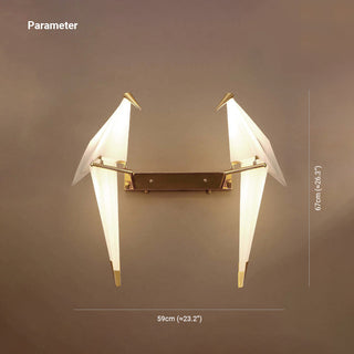Clifford Modern Design LED Vägglampa Fågel Vardagsrum Metall/Akryl