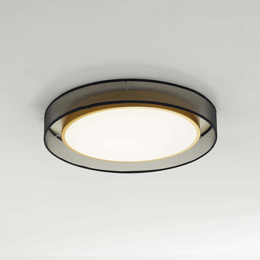 Arisha nordisk modern rund LED-taklampa med utanpåliggande montering, guld/koppar