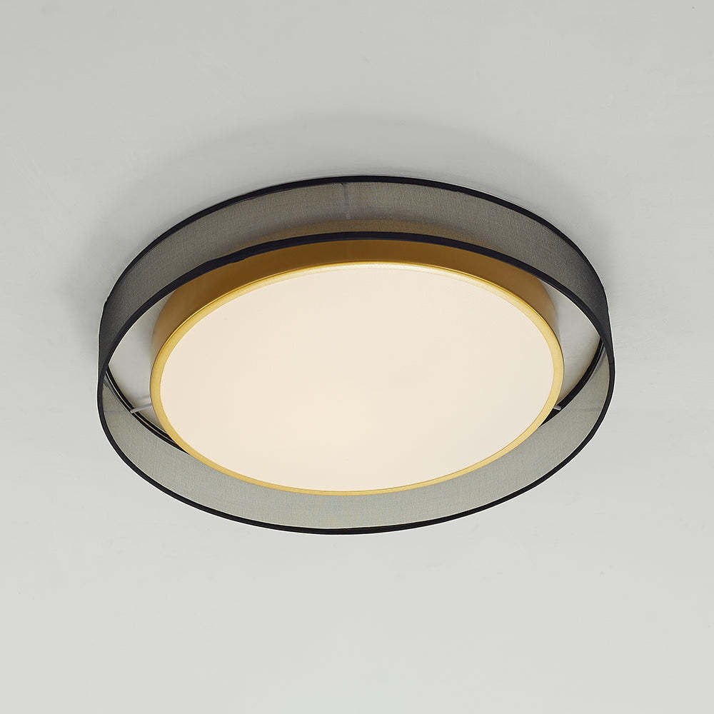 Arisha nordisk modern rund LED-taklampa med utanpåliggande montering, guld/koppar