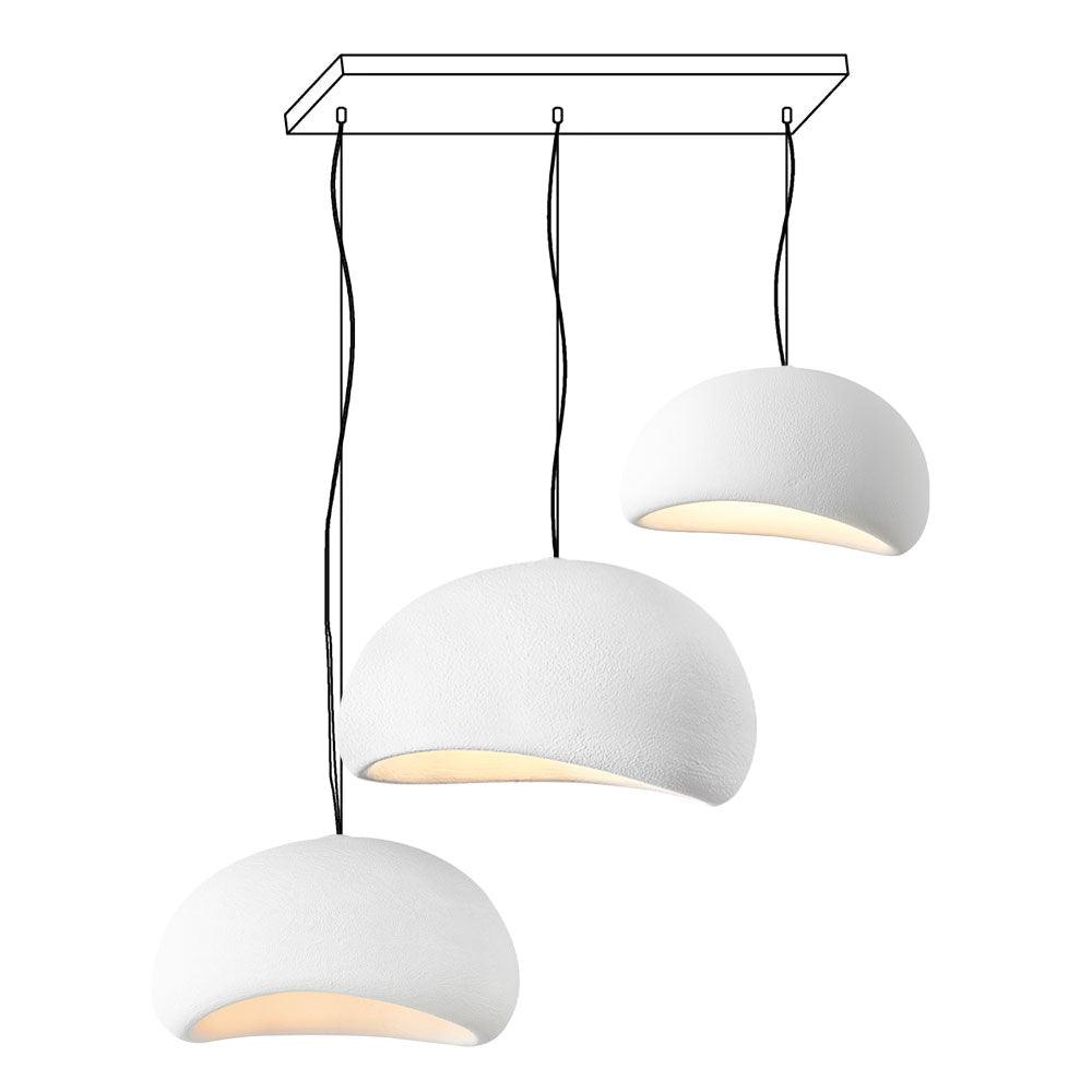 Wabi-sabi-henkinen kiviryhmäkattokruunu, orgaaninen muoto, minimalistinen taiteellinen ilme