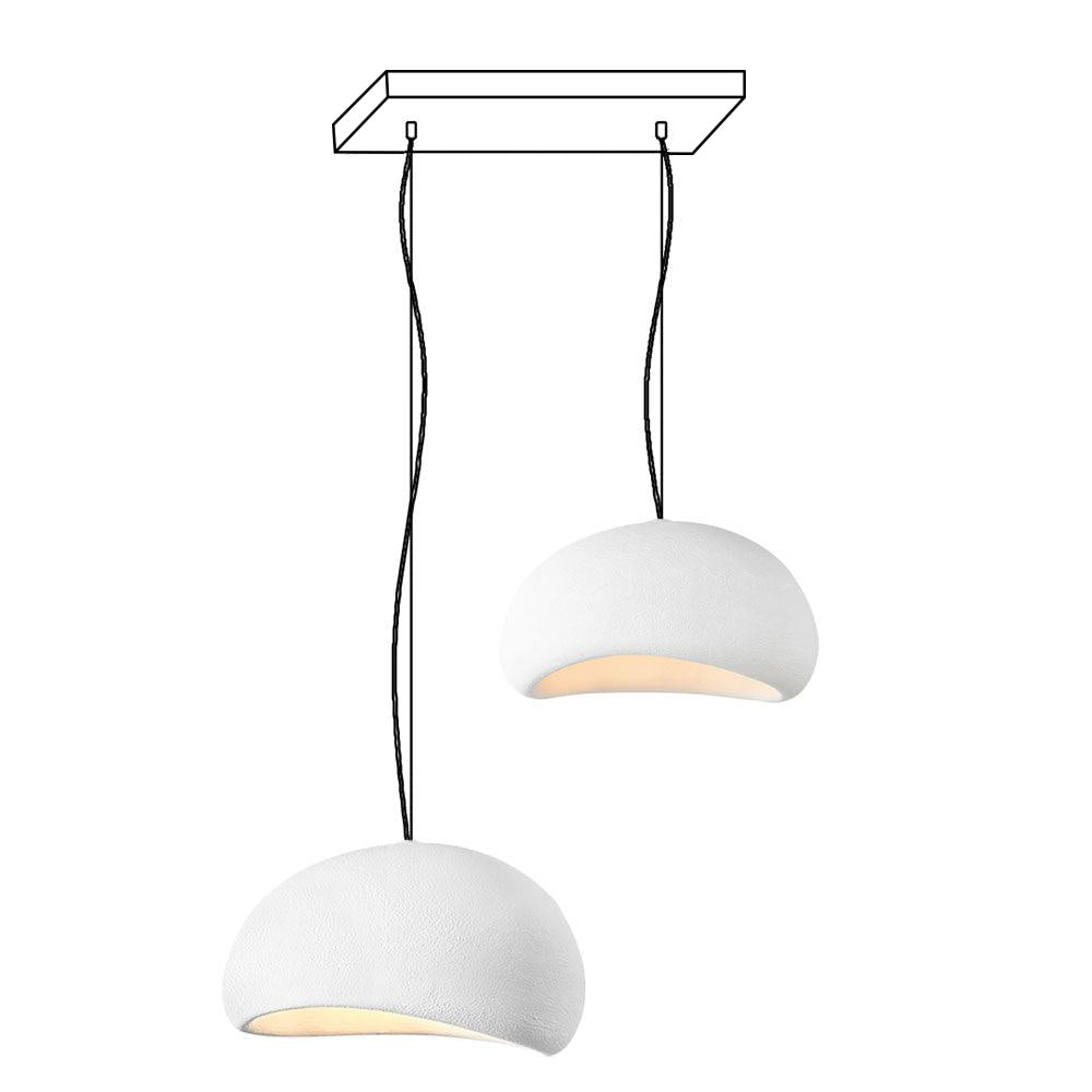 Wabi-sabi-henkinen kiviryhmäkattokruunu, orgaaninen muoto, minimalistinen taiteellinen ilme