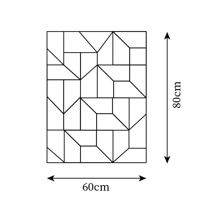 Væglampe med 3D-geometriske paneler, lagdelt lyskunst, fjernbetjent dæmpning, moderne