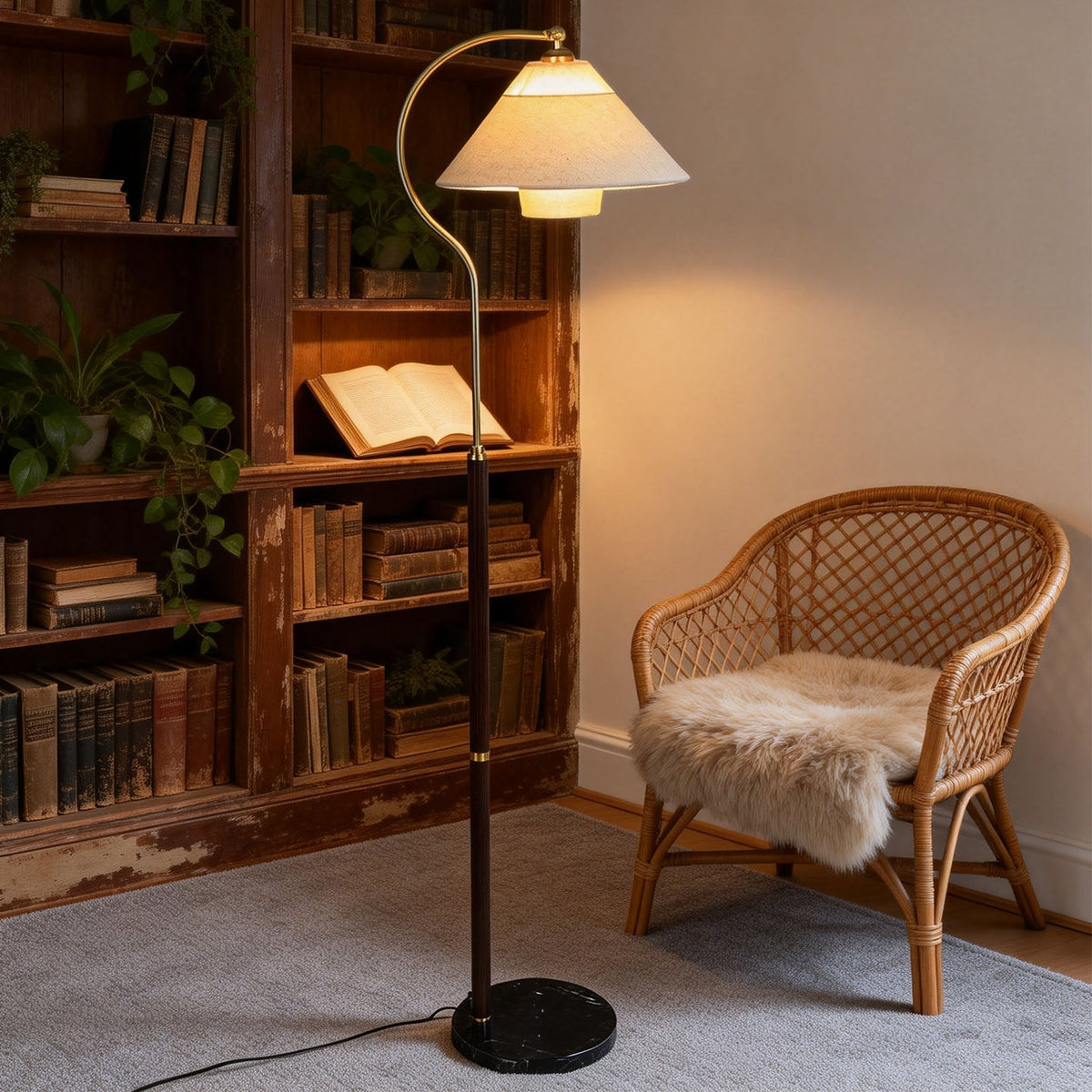 Viraalina gulvlampe med svanehals
