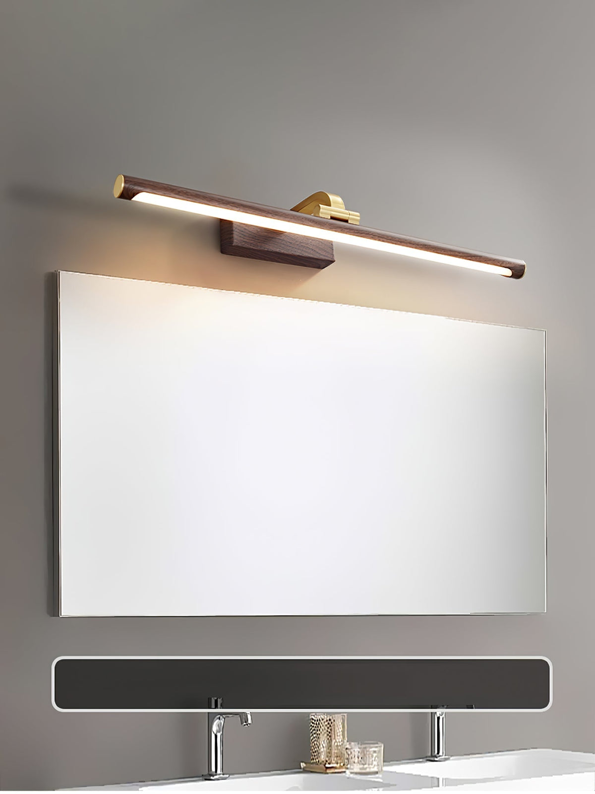 Tevelo minimalistisk vägglampa i mässing