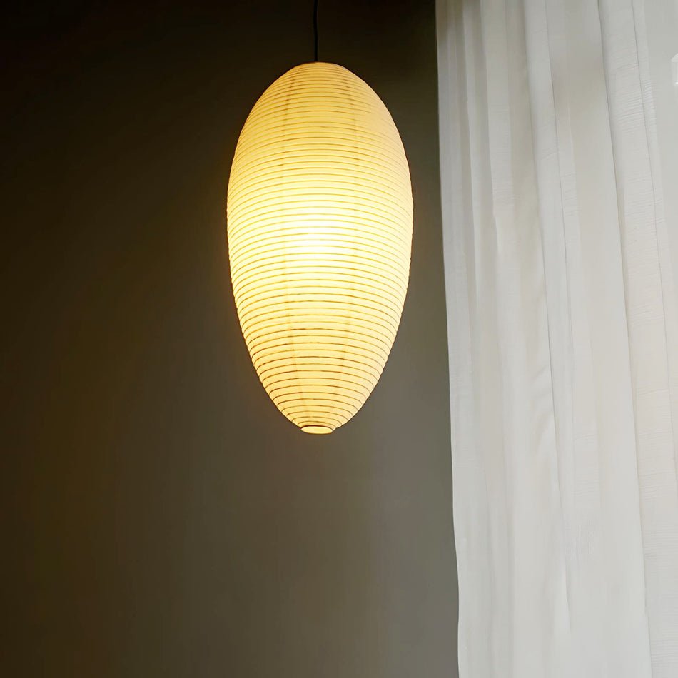 Myraean moderni minimalistinen wabi-tyylinen kastanjanruskea paperi-bambu-riippuvalaisin
