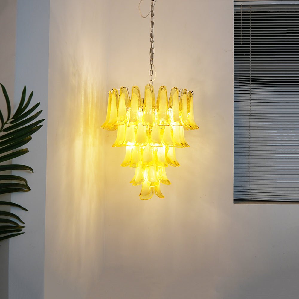 Candelabro de vidro Murano com pétalas onduladas Eranos