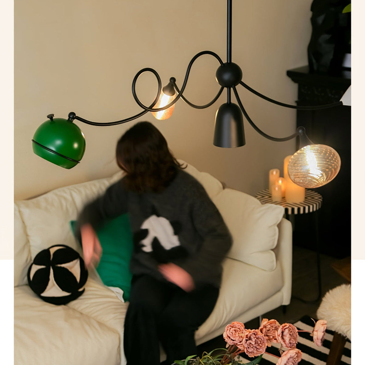 PlayfulGlass eininga-hengilampi úr gleri