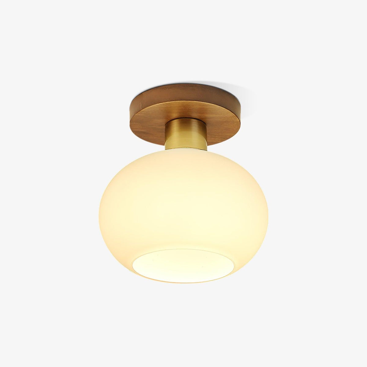 Elorusl nordisk kunstnerisk loftslampe i hvidt muslingeskalsglas