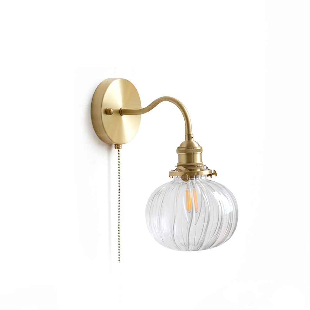 June vintagevägglampa i glas