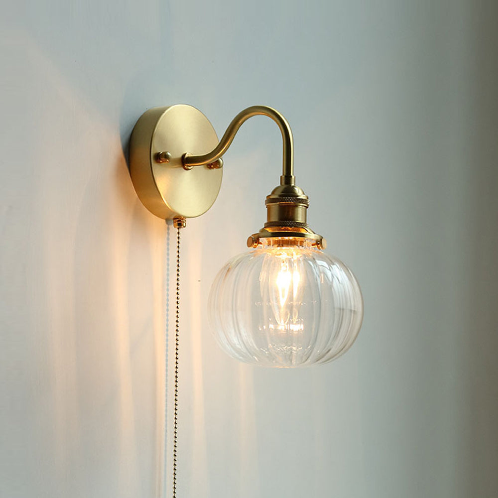 June vintagevägglampa i glas
