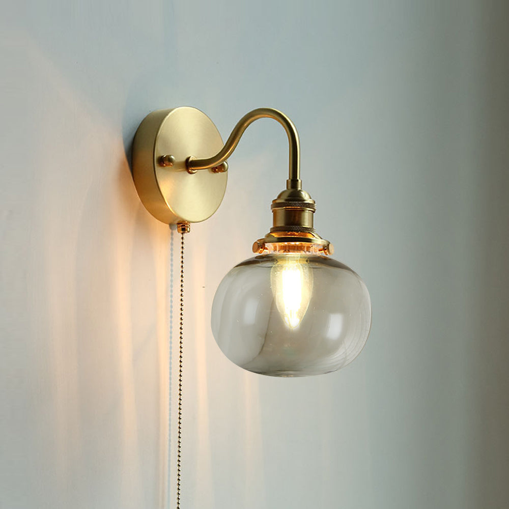 June vintagevägglampa i glas