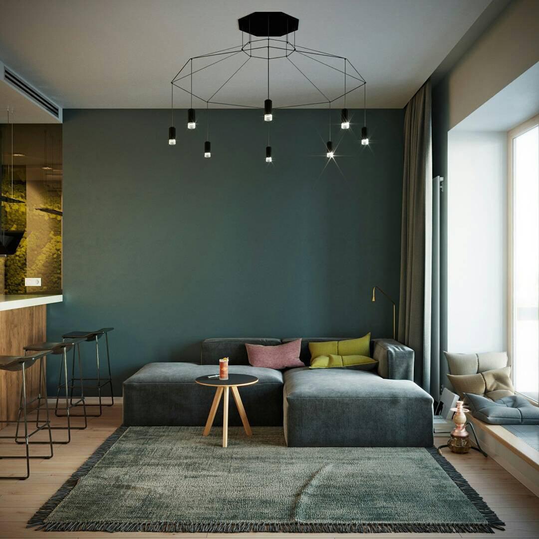 Elaalora geometrinen musta LED-riippuvalaisin metallilangasta