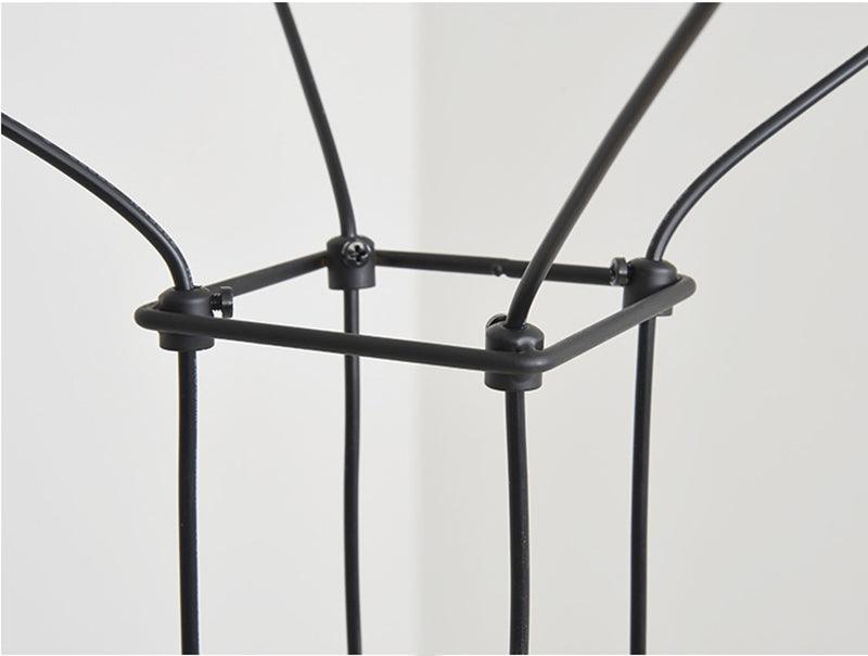 Elaalora geometrinen musta LED-riippuvalaisin metallilangasta