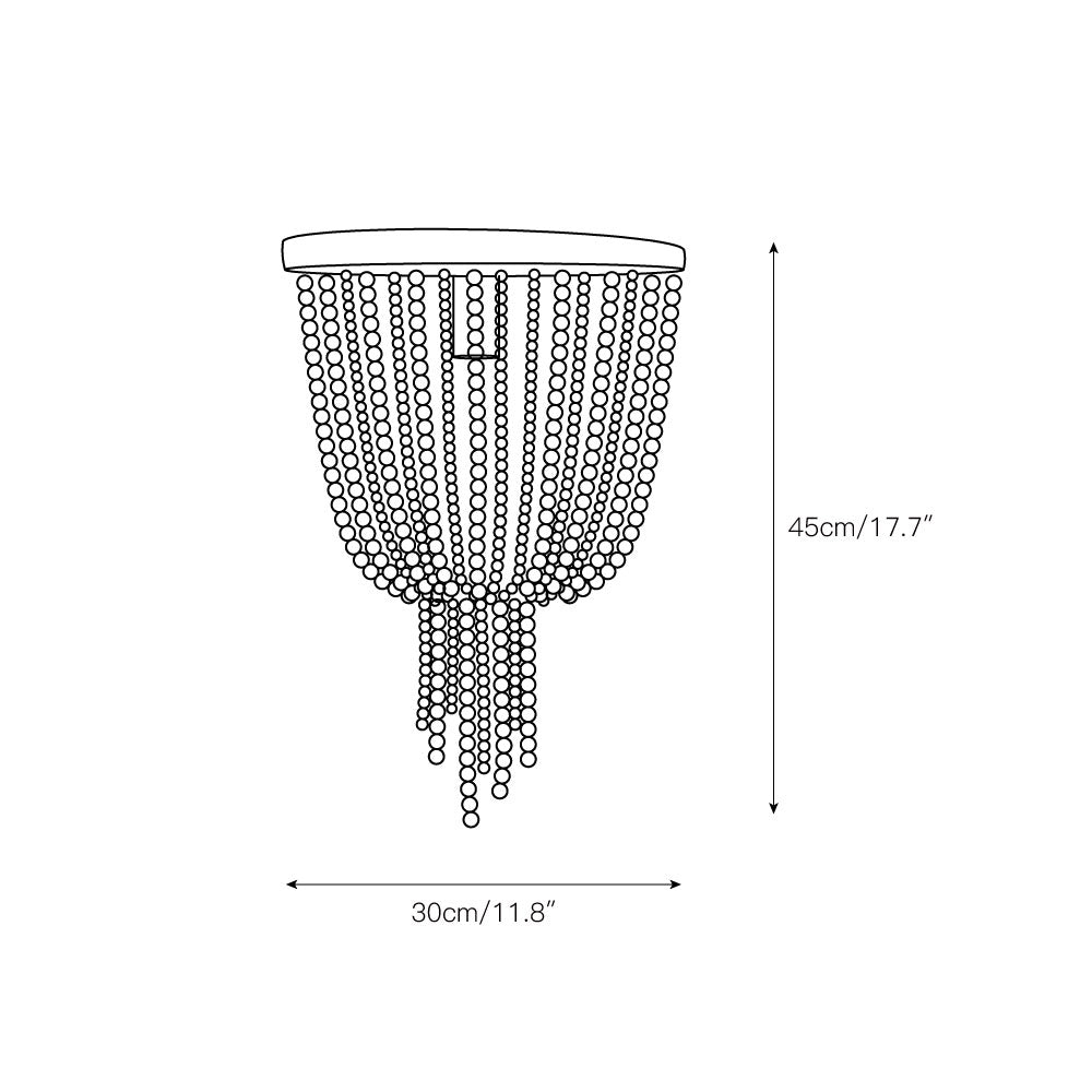 Ildvuvyn moderne loftslampe i metal med perler og reb