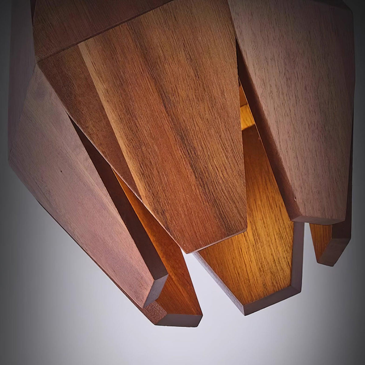 Miro Pendant Lamp Geometric Wood Shade Warm Glow Nordic Minimalist Accent