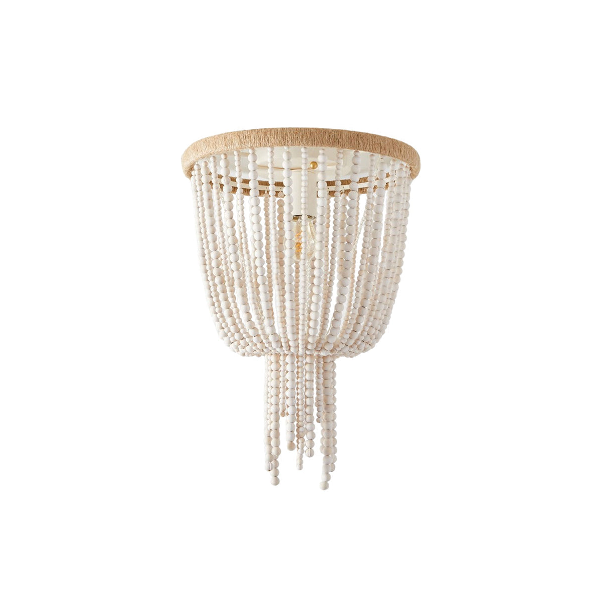 Ildvuvyn moderne loftslampe i metal med perler og reb