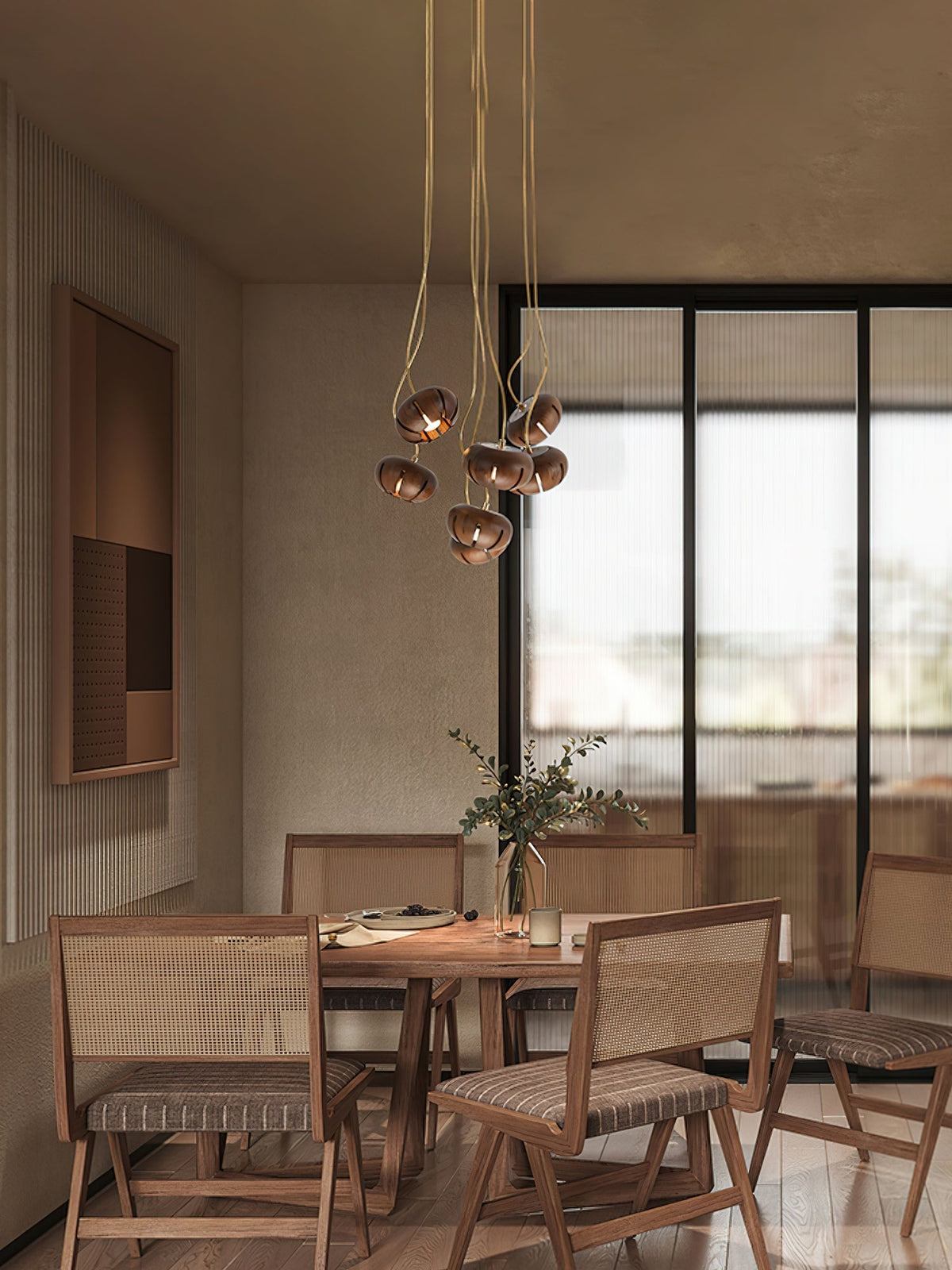 Lustre suspenso escultural em conjunto de mármore Zasorir