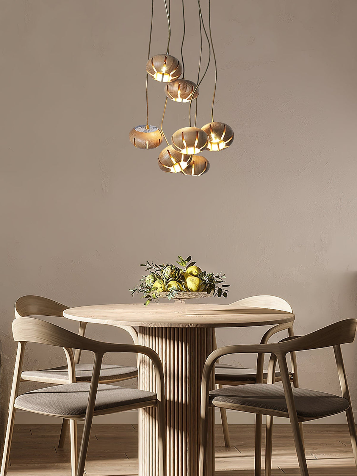 Lustre suspenso escultural em conjunto de mármore Zasorir