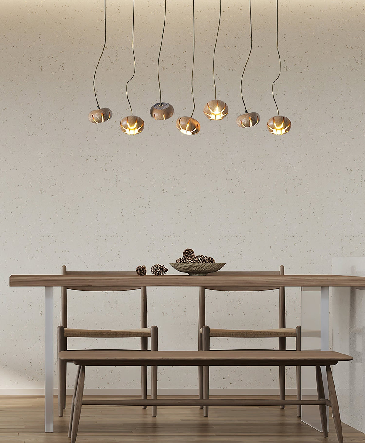 Lustre suspenso escultural em conjunto de mármore Zasorir