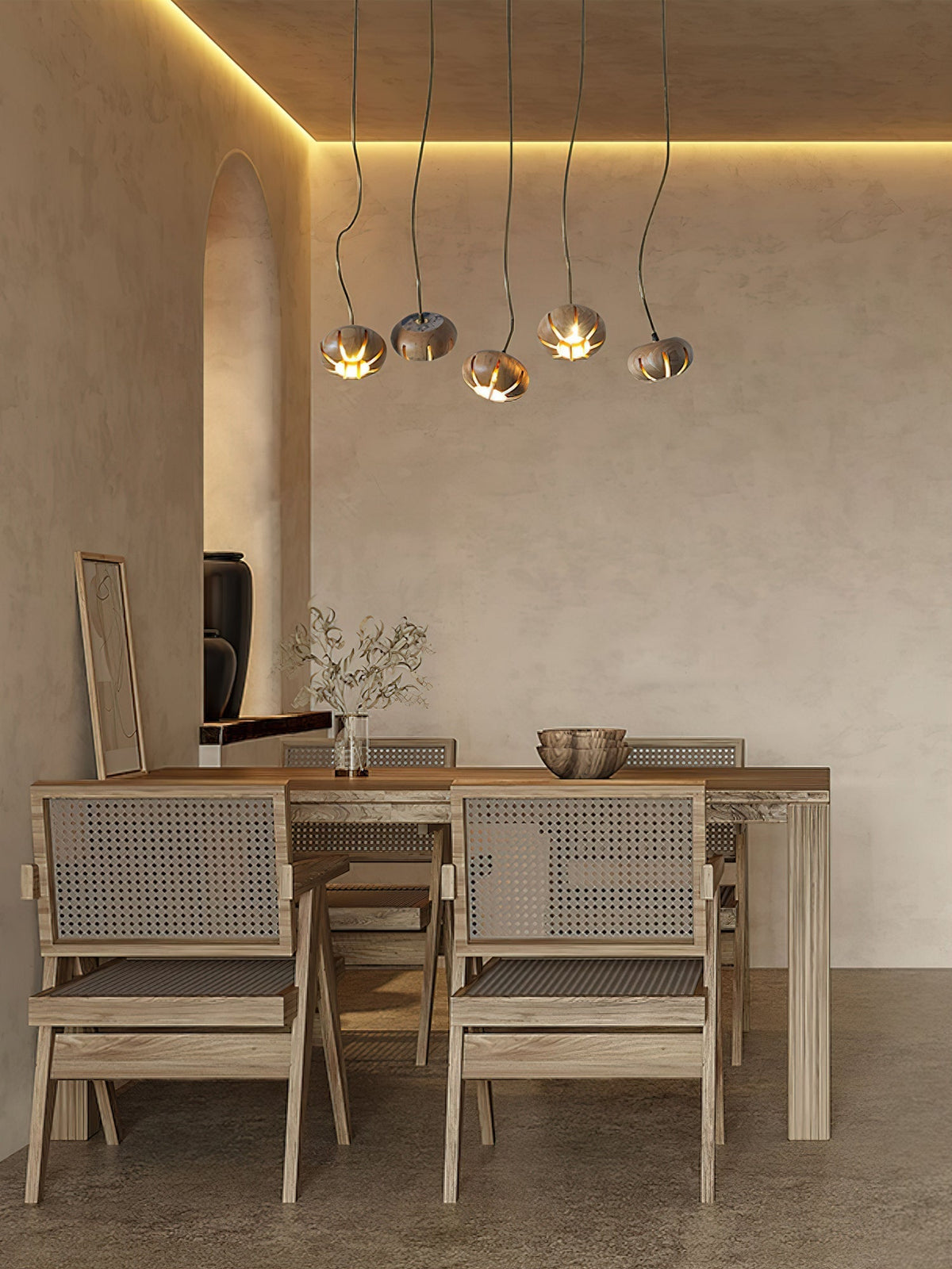 Lustre suspenso escultural em conjunto de mármore Zasorir