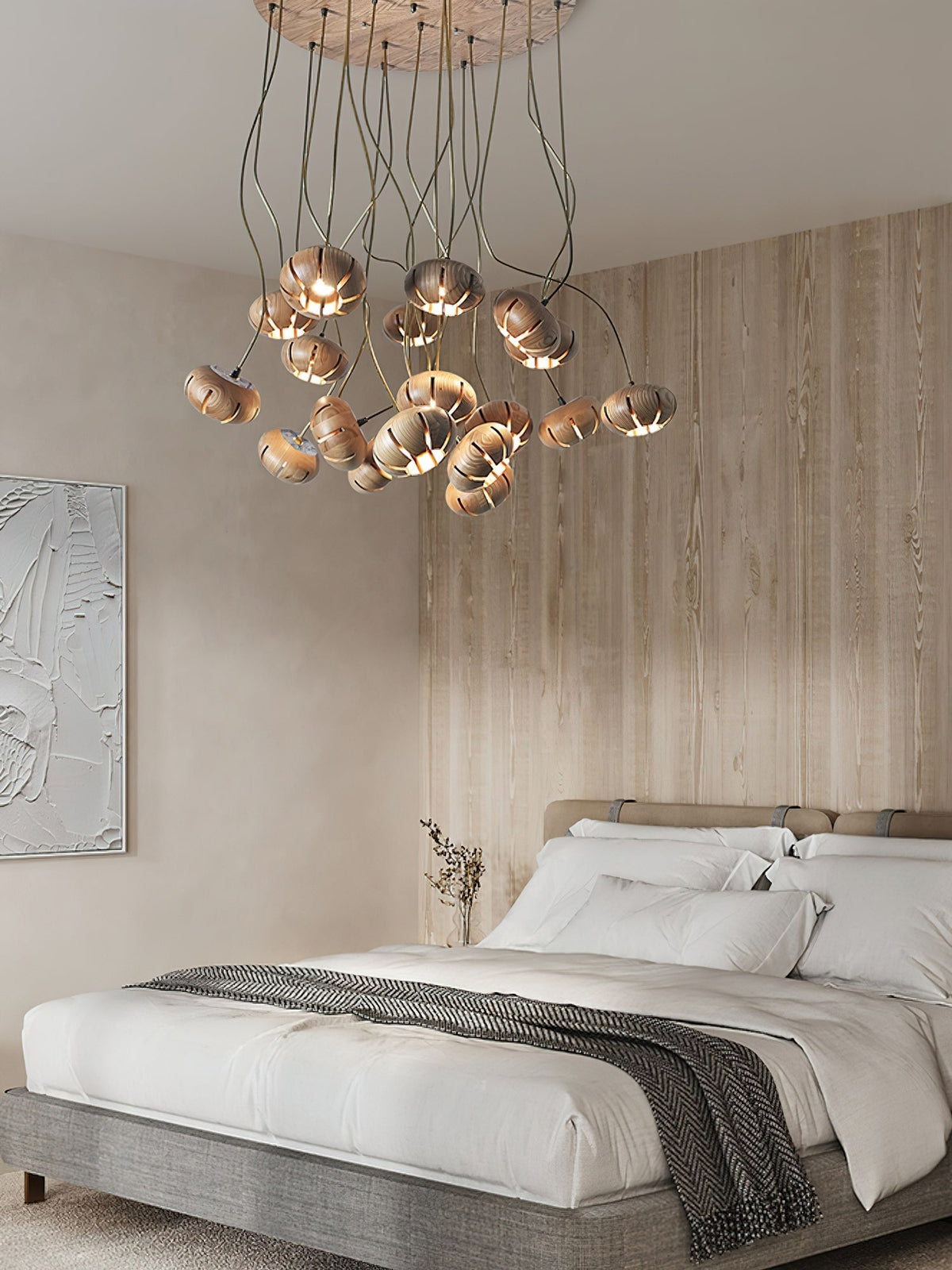 Lustre suspenso escultural em conjunto de mármore Zasorir