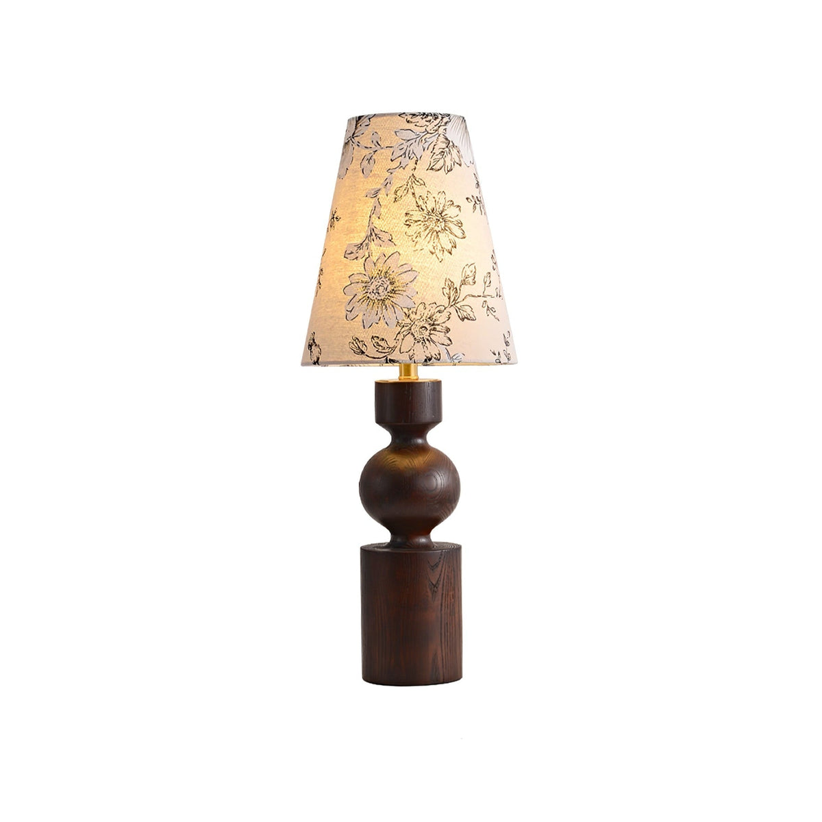 Candeeiro de mesa vintage em madeira Thorne